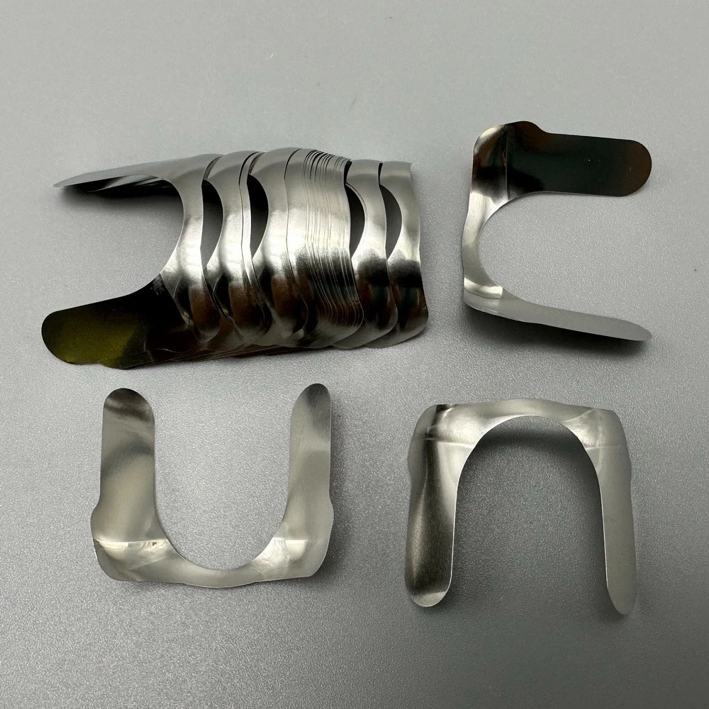 30pcs Dental Contoured Anterior Matrix Sectional System Metal Matrices Bands