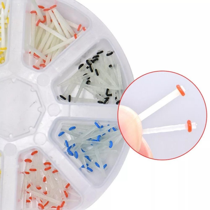 200Pcs Dental Fiber Post Resin Restorative Kit | Quartz Glass Teeth Posts 1.2mm 1.4mm 1.6mm 1.8mm for Dentist