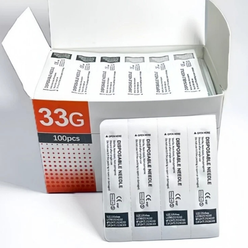 100Pcs Sterile Tattoo Piercing Needles | Disposable Micro Injector Syringe Tips for Painless Meso Therapy