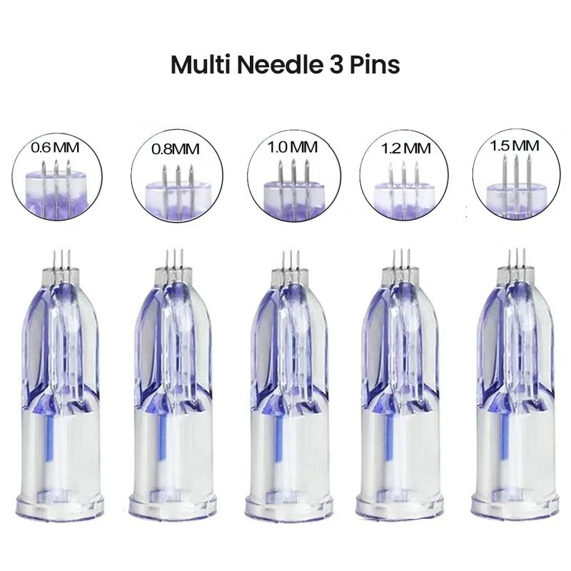 20Pcs Crystal 3Pin Anti Aging Around Eyes Neck Micro Needle Skin Use Three Needles 34G