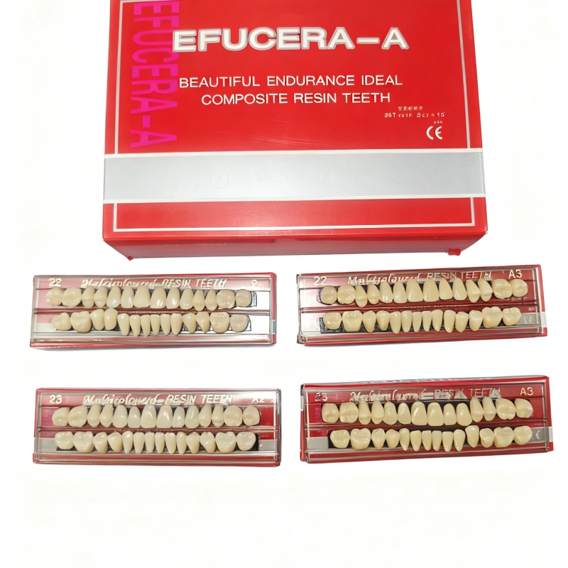 5 Sets Dental Acrylic Resin Denture Shade A2 A3 Upper Lower Full Set False Teeth #22 #23