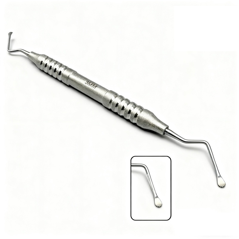 Periodontal Lucas Bone Curettes Serrated Dental Surgical Jagged Spoon Instrument 2.0mm 2.5mm 3.0mm 3.5mm