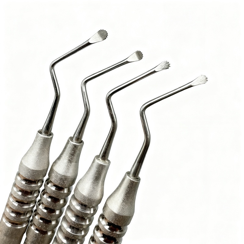 Periodontal Lucas Bone Curettes Serrated Dental Surgical Jagged Spoon Instrument 2.0mm 2.5mm 3.0mm 3.5mm