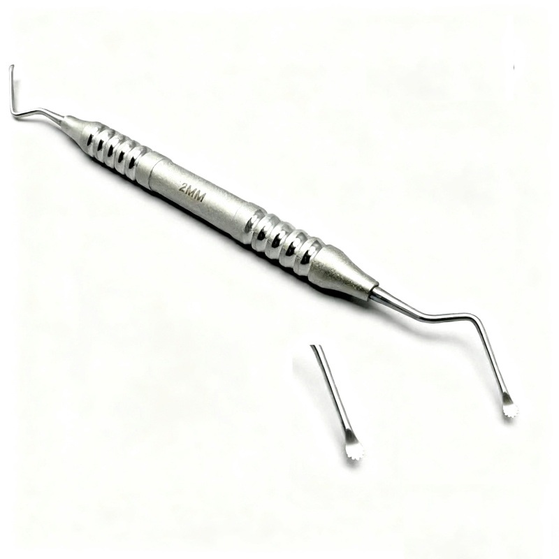 Periodontal Lucas Bone Curettes Serrated Dental Surgical Jagged Spoon Instrument 2.0mm 2.5mm 3.0mm 3.5mm
