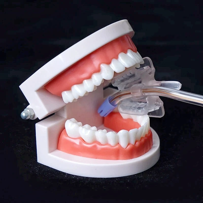 Dental Mouth Opener 10Pcs, Silicone Bite Block with Saliva Ejector Hole, Cheek Retractor Prop, L/S