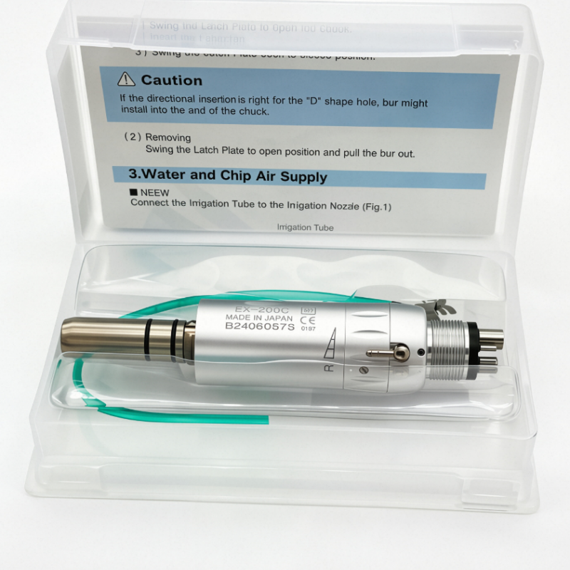 NSK Style Dental Low Speed Handpiece Kit, E-Type 4-Hole EX-203C Air Motor Straight Contra Angle Set