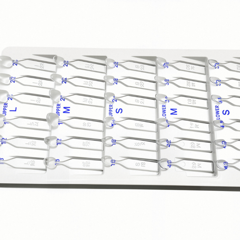 30Pcs Dental Composite Resin Veneer Moulds, Light Cure Templates for Front Anterior Teeth Restorations