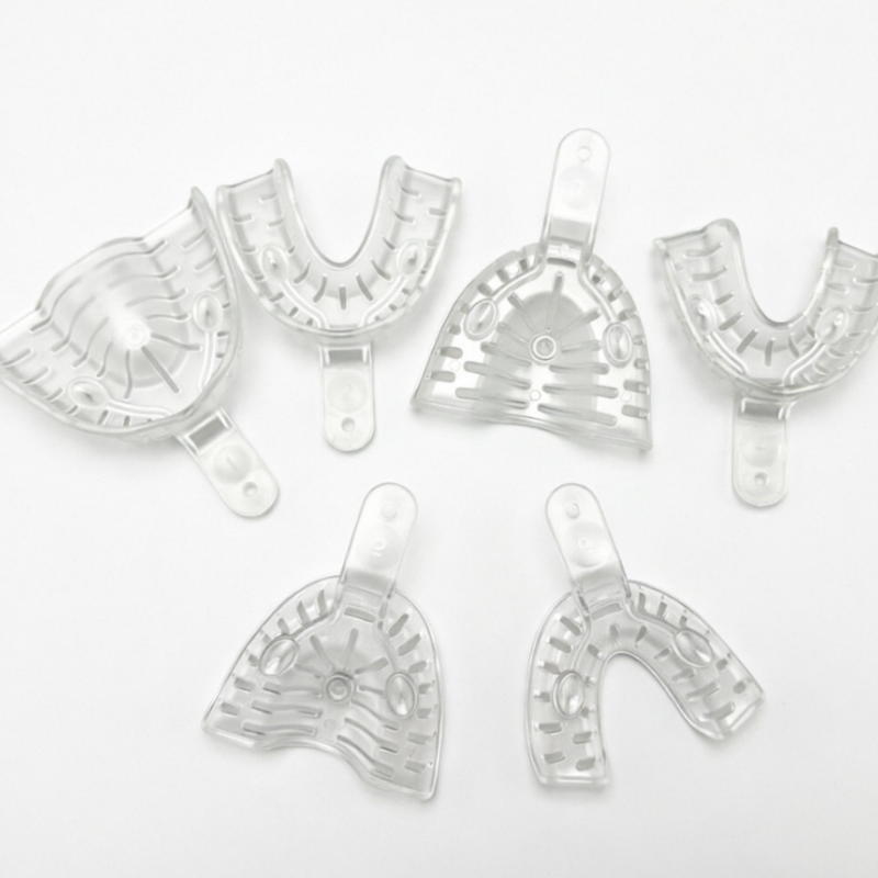 10 pairs Dental Alginate Impression Trays Clear Autoclave 121°C Large Medium Small