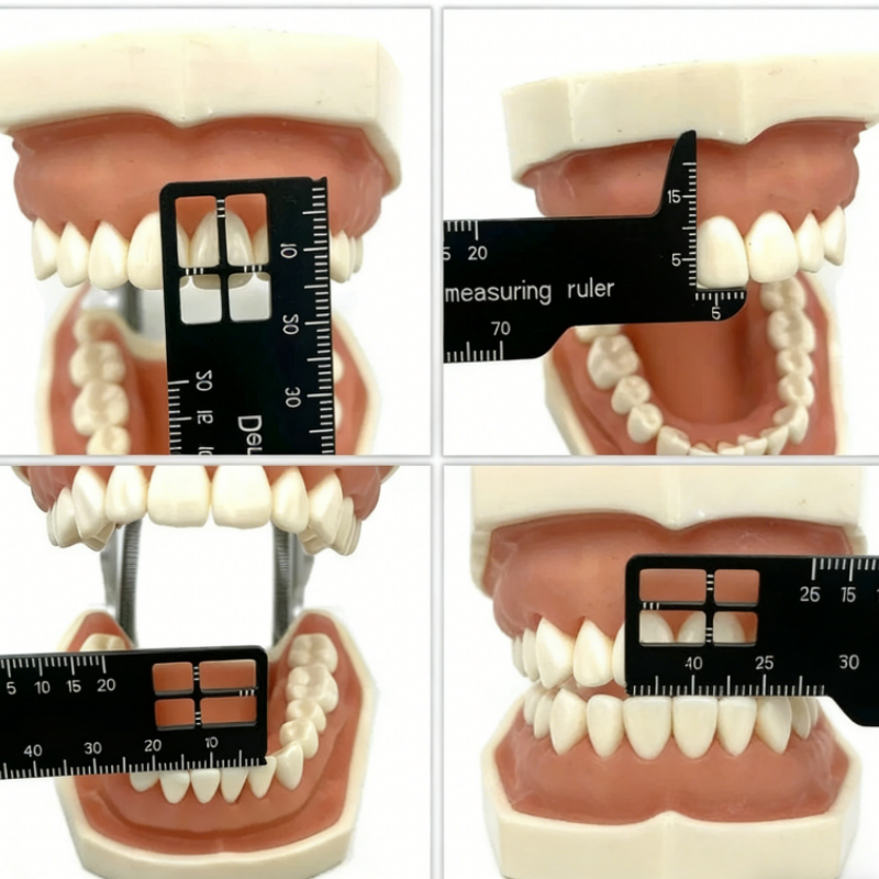 Dental Endodontic Measuring Ruler, Aluminum Finger Gauge Ring for Root Canal Files Reamers & Gutta Percha Pins
