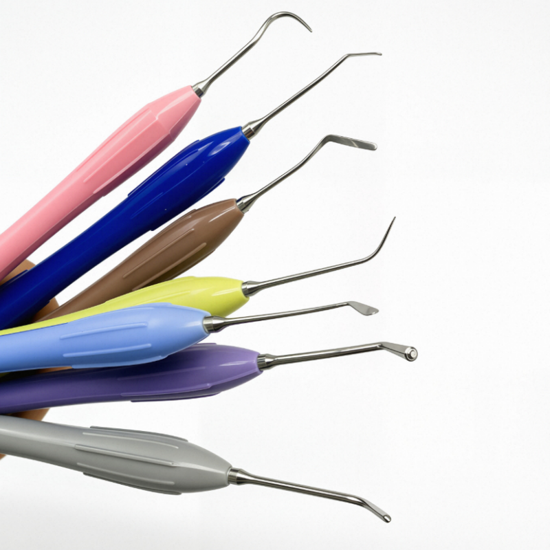 Dental Composite Resin Filling Spatula Set with Silicone Handles, Multi-Purpose Aesthetic Restoration Kit