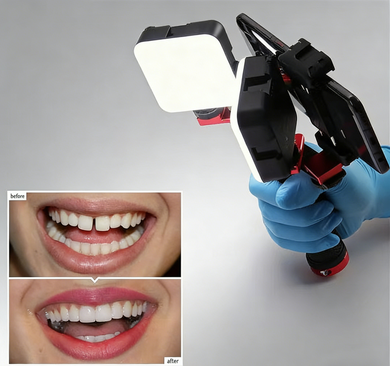 Portable Dental Photography Filling Light Mobile Phones Oral Light 64 LED Beads