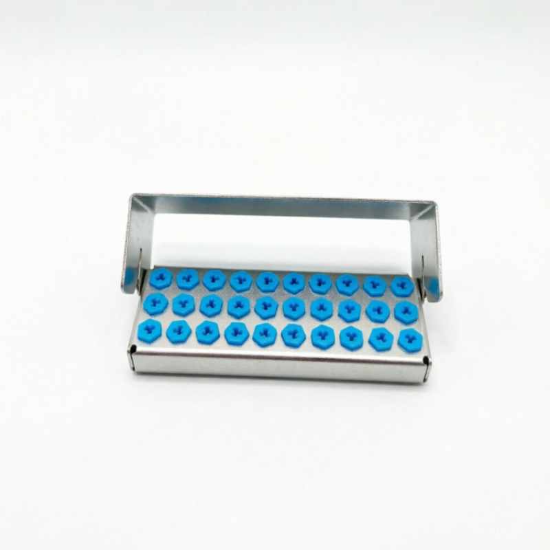 8/12/30Hole Bur Dental Burs Disinfection Autoclave Stand Holder Block Case Steel