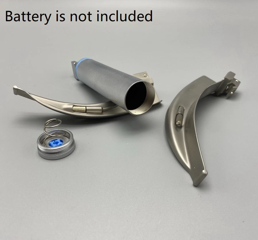 Laryngoscope Adult Anesthesia throat mirror LED light Intubation Fiber optic Kit