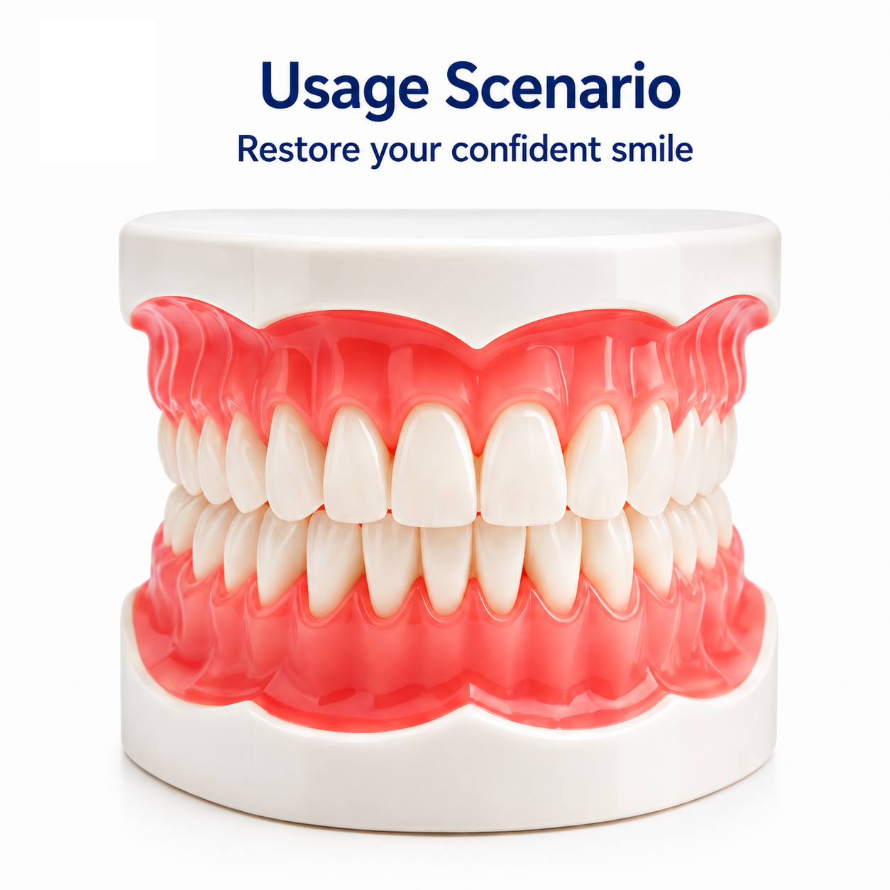 CAIYU Dental Acrylic Resin Teeth for DIY Dentures | False Teeth Shade A1 A2 A3 Upper Lower Row Replacement