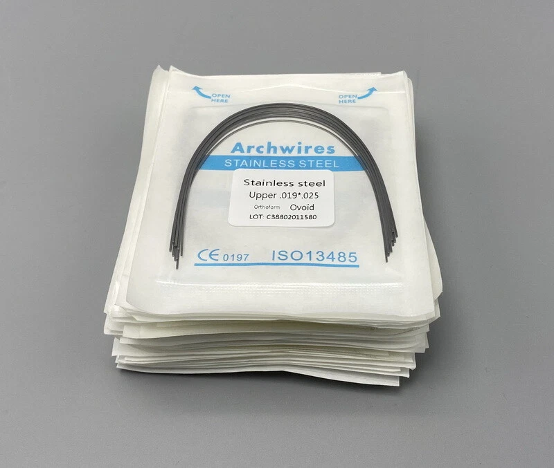 Dental S.S Orthodontic Arch Wire Stainless Steel Round Rectangular Natural Form Upper Lower