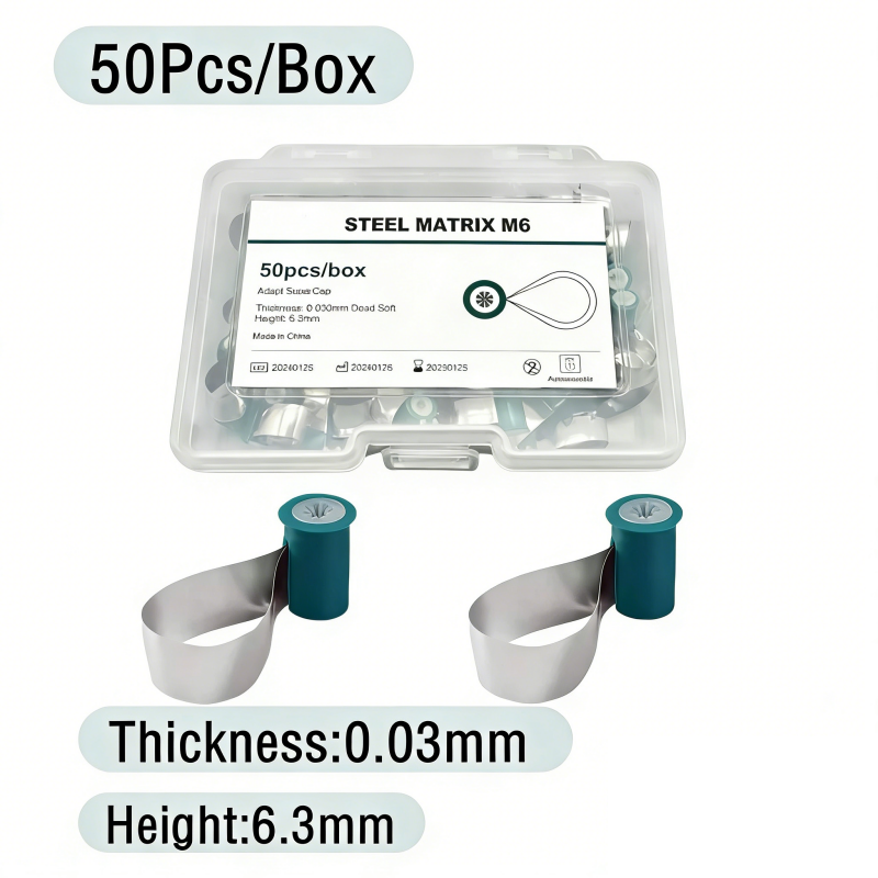 50Pcs Adapt SuperCap Dental Reel Matrix Bands Matrices Thickness 0.03/0.038mm