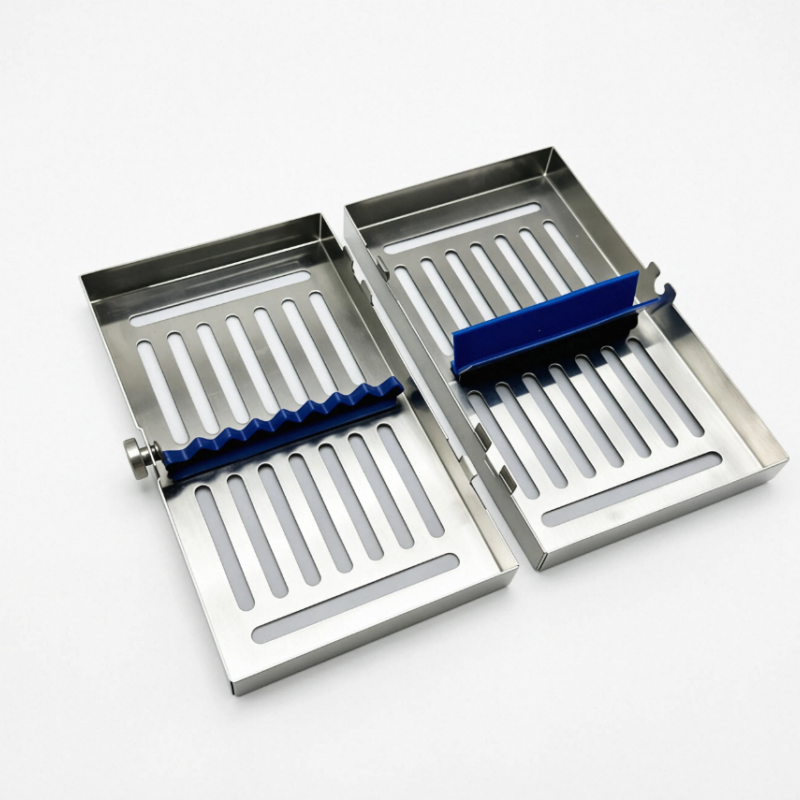 German Dental Autoclave Sterilization Cassette Rack Box Tray For 10 Instrument Stainless steel 135℃ Autoclavable