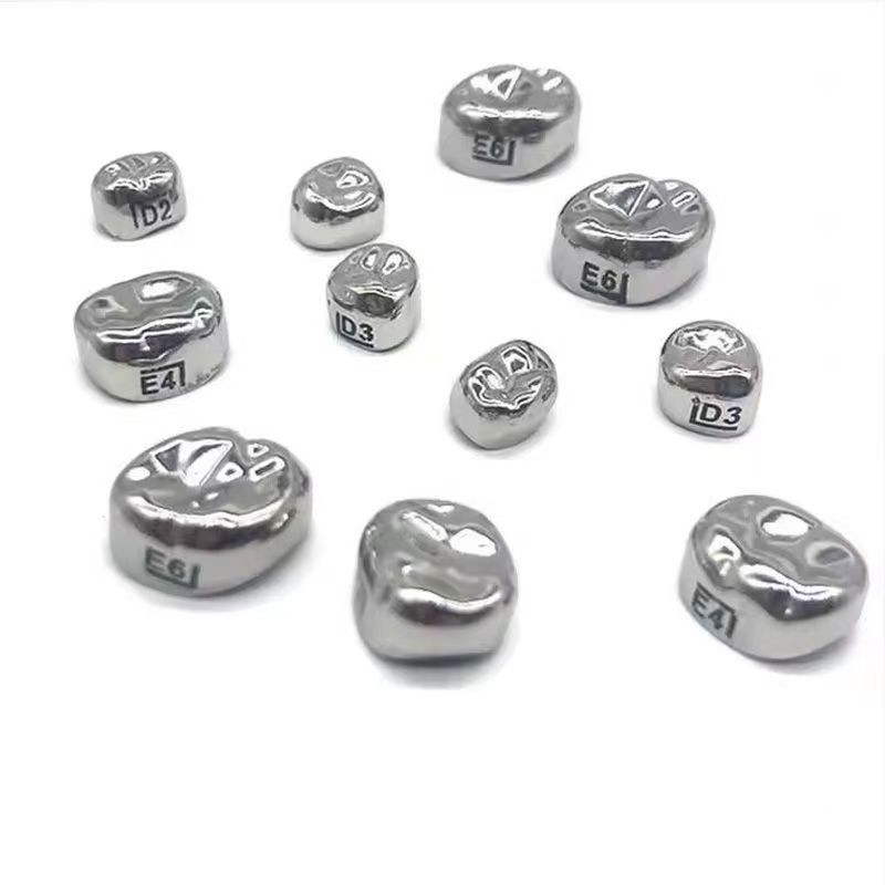 5Pcs Dental D Primary E Molar Kids Crowns Stainless Steel Primary Crown Pediatric