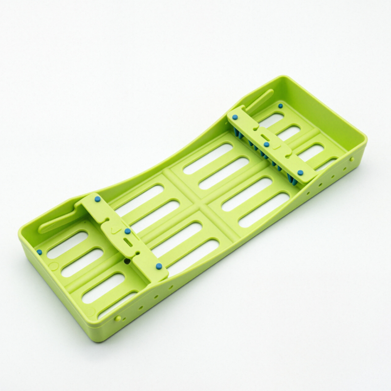 Plastic Dental Sterilization Cassette Box Tray Rack 5/7/10 Instruments Autoclave