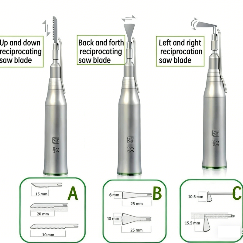 Dental Micro Saw Surgical Straight Handpiece Reciprocating Bone Cutting Blades