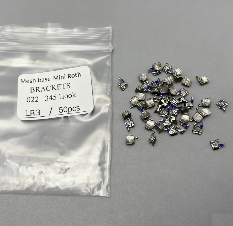 100pcs Dental Orthodontic Brackets metal Braces Mini Roth Slot 022 345 hooks Bulk