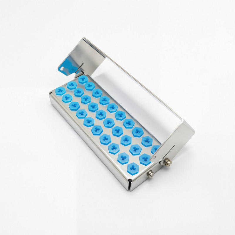 8/12/30Hole Bur Dental Burs Disinfection Autoclave Stand Holder Block Case Steel