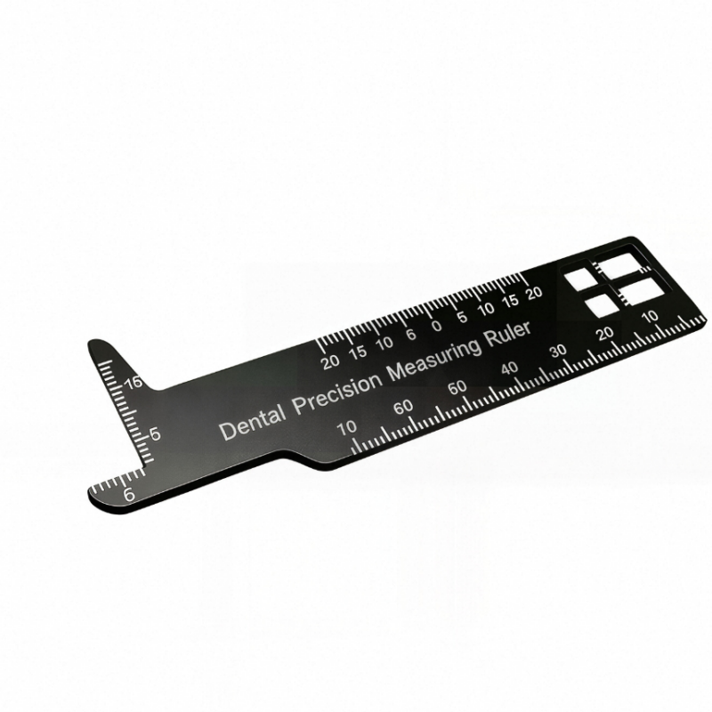 Dental Endodontic Measuring Ruler, Aluminum Finger Gauge Ring for Root Canal Files Reamers & Gutta Percha Pins