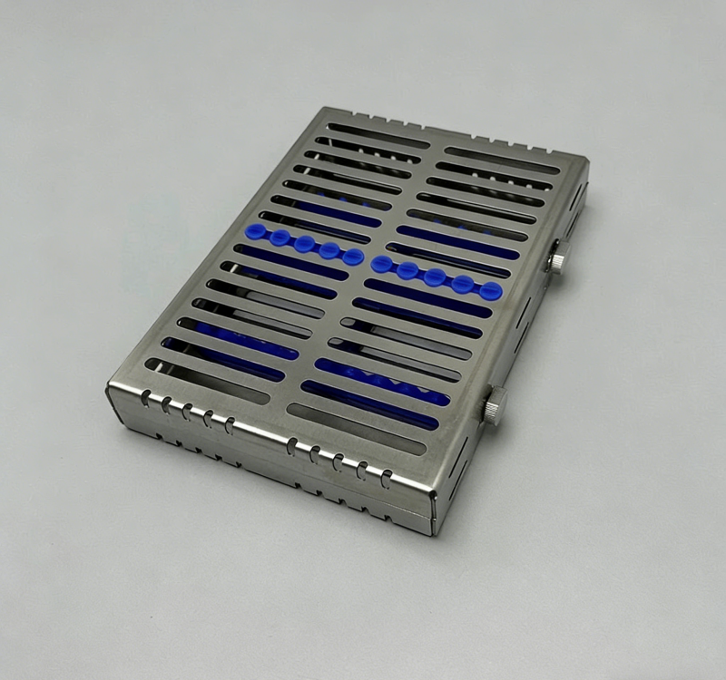German Dental Autoclave Sterilization Cassette Rack Box Tray For 10 Instrument Stainless steel 135℃ Autoclavable