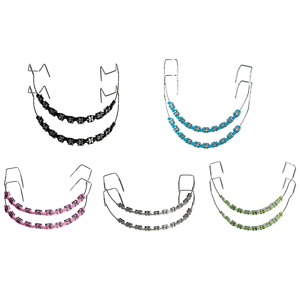 Dental Temporary Tooth Decoration Metal Bracket Orthodontic Power Chains Braces