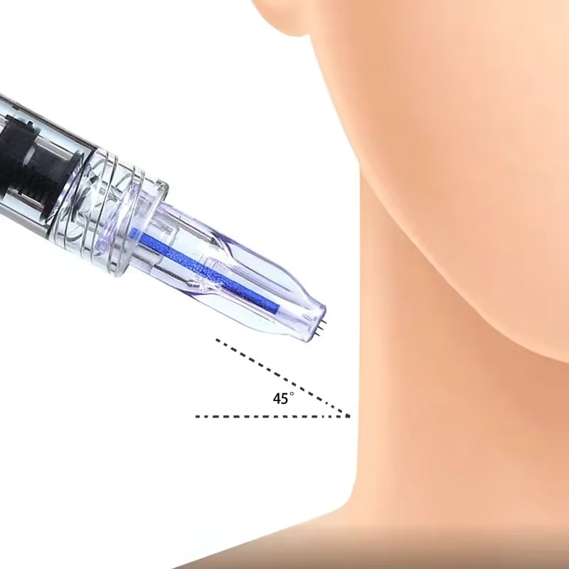 20Pcs Crystal 3Pin Micro Needle Tips 34G Three Needles Cartridge for Around Eyes & Neck Anti-Aging Care
