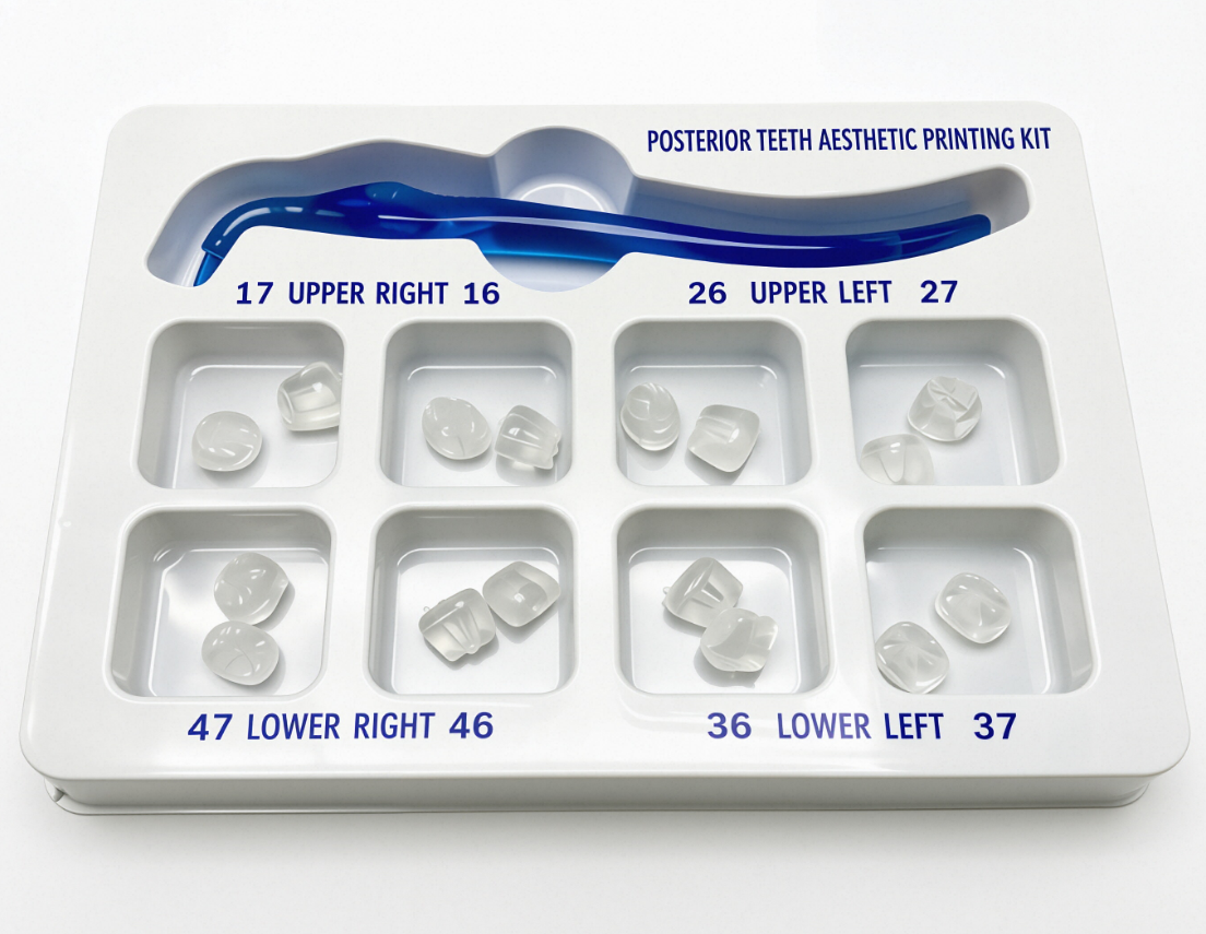 Dental Composite Resin Veneers Mold Kit, Anterior & Posterior Aesthetic Molar Teeth Restoration Matrices