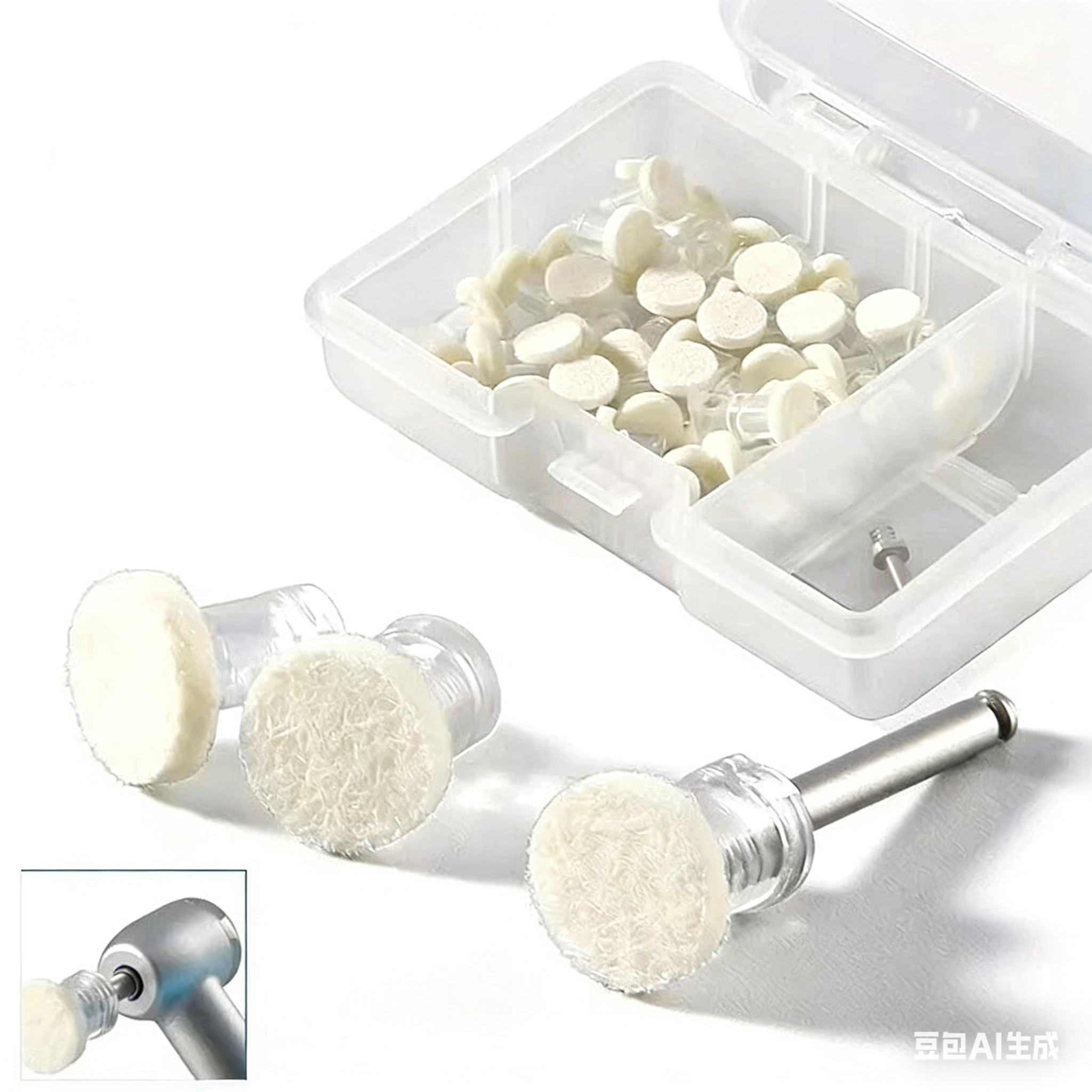 50Pcs/Box Dental Composite Polishing Paste Impregnated Disc Kit Finishing Discs w Mandrel