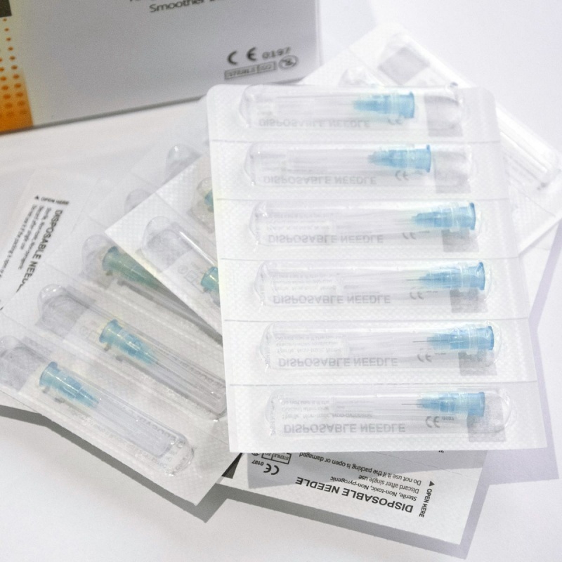 100pcs Tattoo Piercing Micro Needles Sterile Painless Syringe Tips Injector Disposable