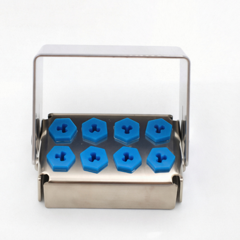 8/12/30Hole Bur Dental Burs Disinfection Autoclave Stand Holder Block Case Steel