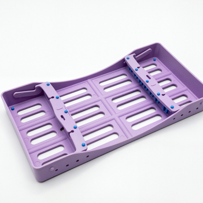 Plastic Dental Sterilization Cassette Box Tray Rack 5/7/10 Instruments Autoclave