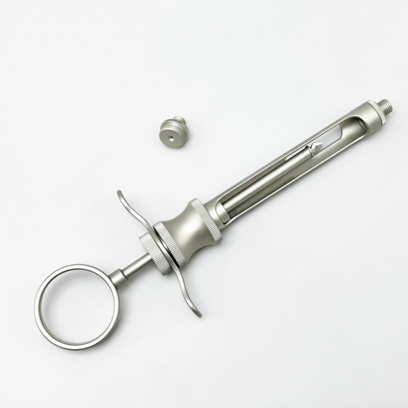 Premium Dental Self-Aspirating Anesthetic Syringe 1.8CC, Stainless Steel Instrument with Sharp Hook Tip