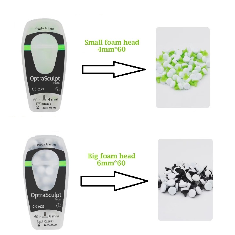 Dental Composite Resin Grey Handle Fast Quick Tools Foam Pads OptraSculpt Large Small