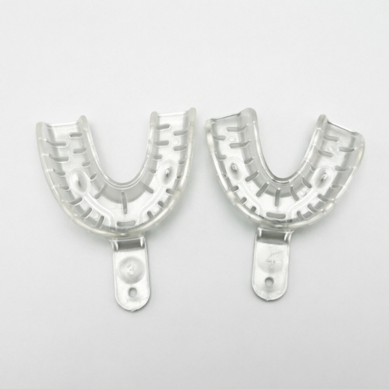 10 pairs Dental Alginate Impression Trays Clear Autoclave 121°C Large Medium Small