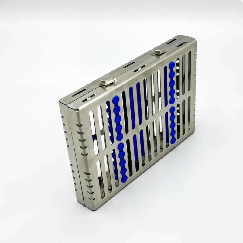 German Dental Autoclave Sterilization Cassette Rack Box Tray For 10 Instrument Stainless steel 135℃ Autoclavable
