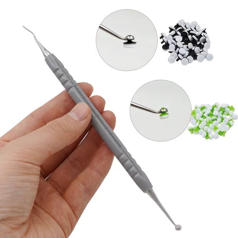 Dental Composite Resin Grey Handle Fast Quick Tools Foam Pads OptraSculpt Large Small