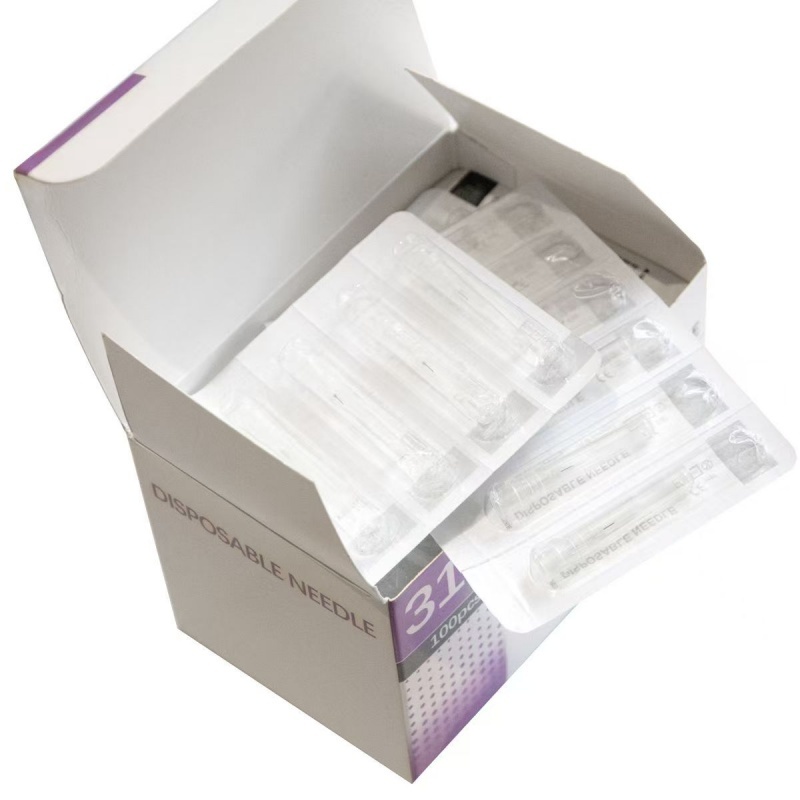 100Pcs Sterile Tattoo Piercing Needles | Disposable Micro Injector Syringe Tips for Painless Meso Therapy