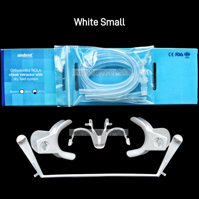 Dental Ortho Nola Lip Cheek Retractor, Dry Field Mouth Opener System with Tongue Guard, Large/Small