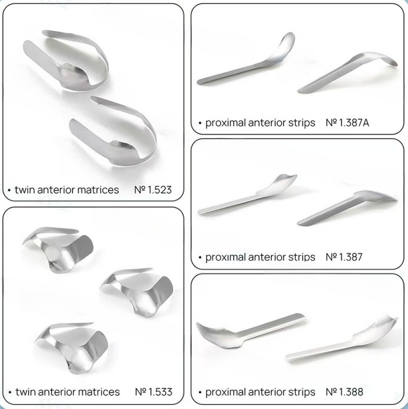 Dental Matrix Bands Twin Anterior Proximal Strips Sectional Contoured Matrices