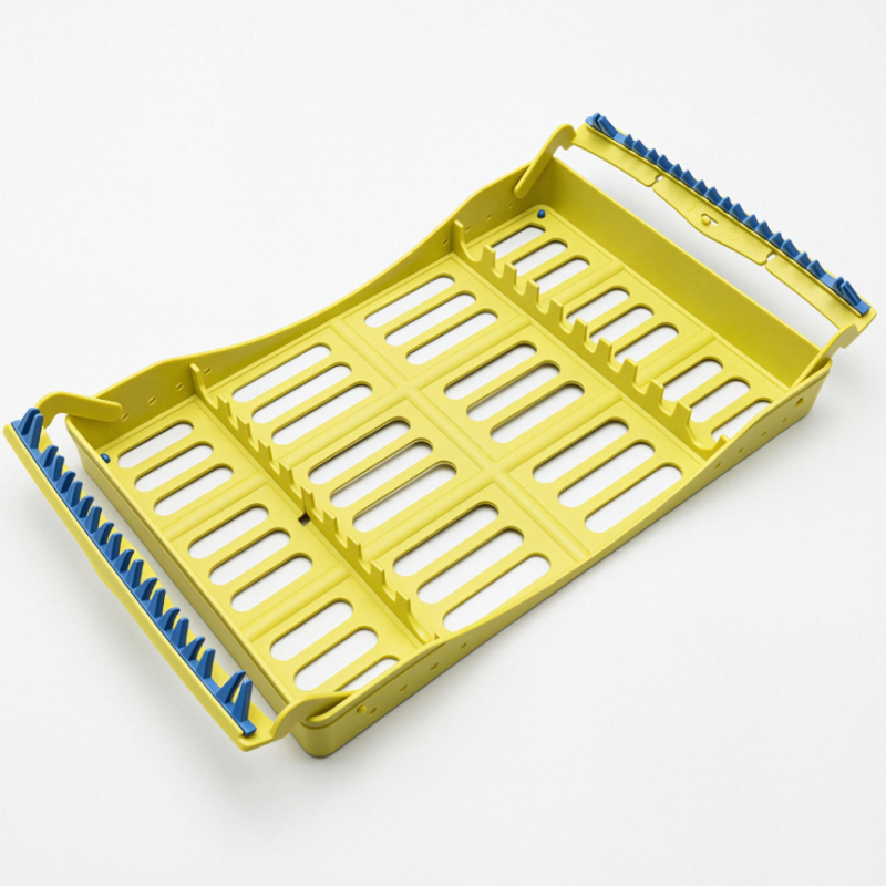 Plastic Dental Sterilization Cassette Box Tray Rack 5/7/10 Instruments Autoclave