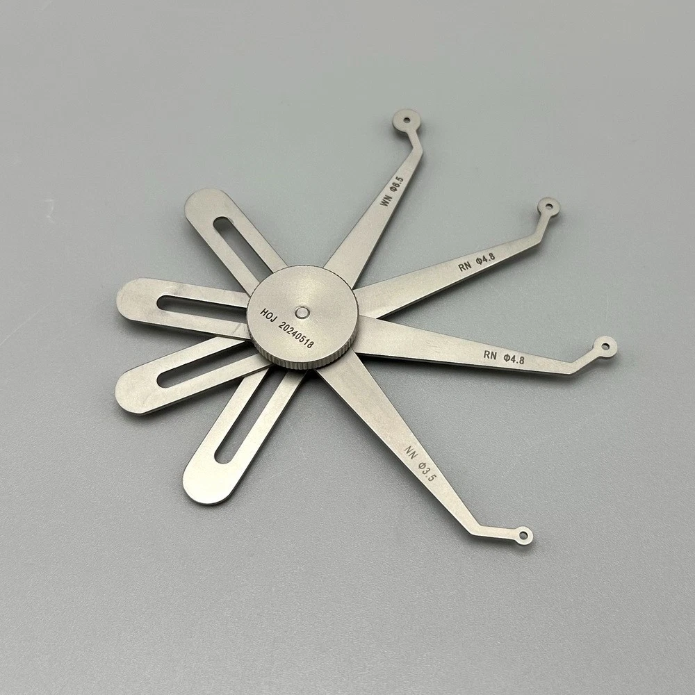 Dental Implant Caliper Adjustable Positioning Interdental Distance Measure Ruler 3.5/4.8/4.8/6.5mm