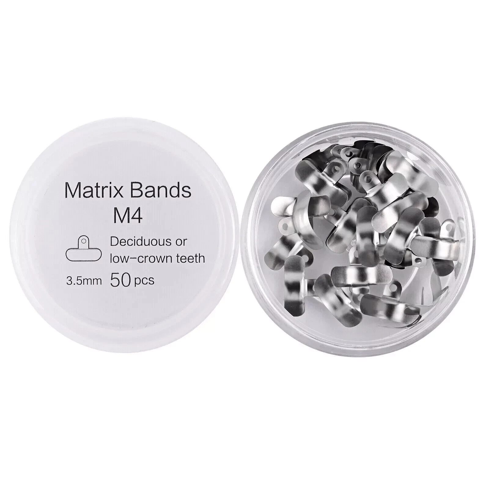 50x Dental Matrix Bands Ring Sectional Matrice Clamp Fit Palodent V3 Metal Band