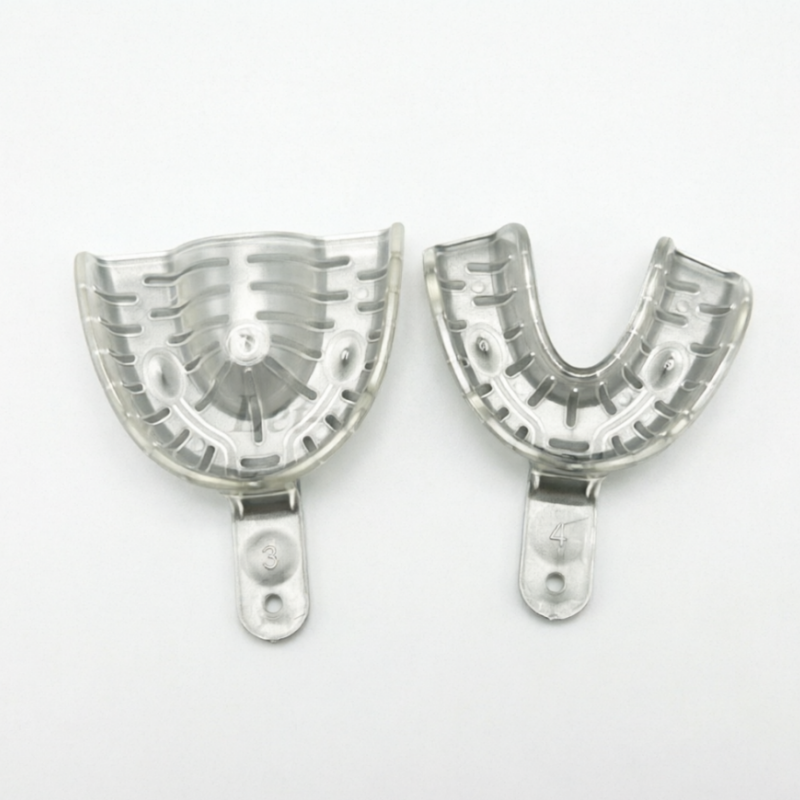 10 pairs Dental Alginate Impression Trays Clear Autoclave 121°C Large Medium Small