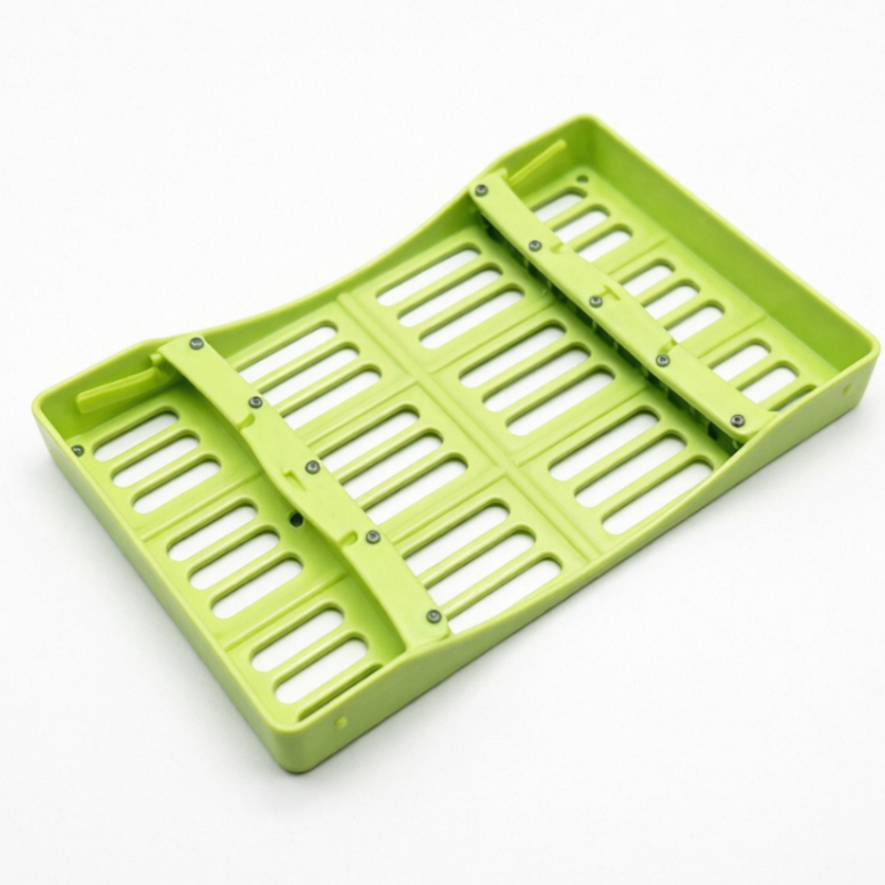 Plastic Dental Sterilization Cassette Box Tray Rack 5/7/10 Instruments Autoclave