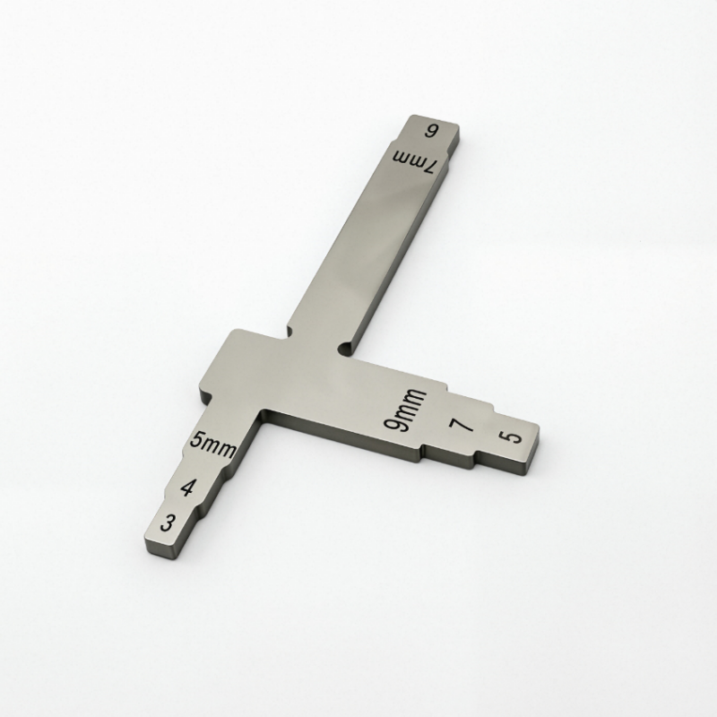 Dental T-shape Implant Measure Ruler Locating Caliper Distance Guide Ruler