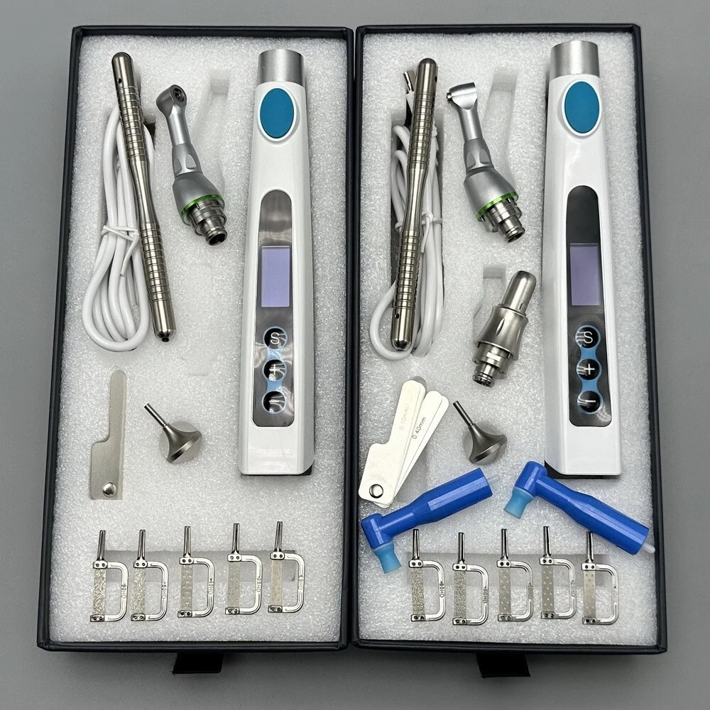 Dental Electric Wireless Polisher IPR System Ruler Prophy Angles Disc Handpiece